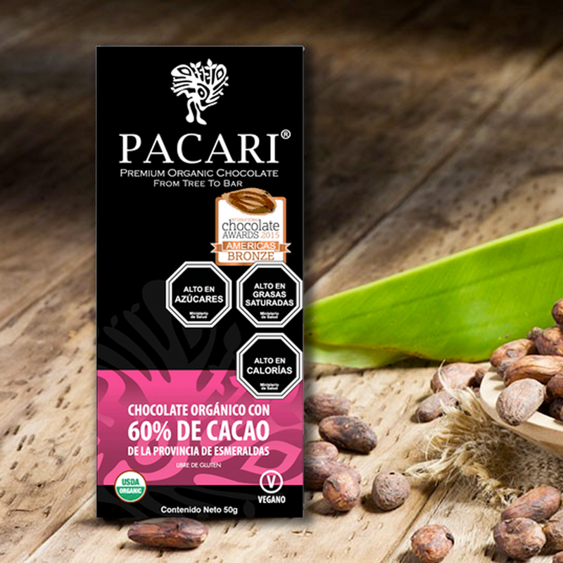 Barra Chocolate 60% Sin Azúcar 50gr