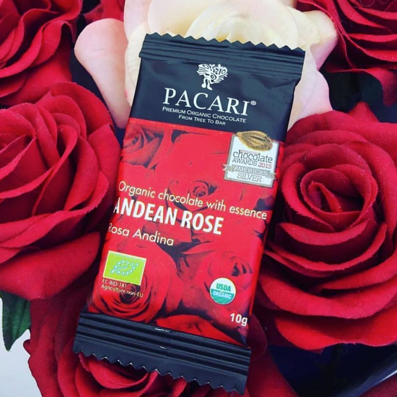 Mini Barra Rosas 60% Cacao, 10grs