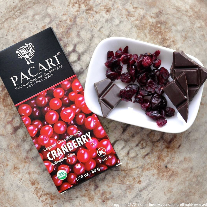 Barra Chocolate 60% Arándano Rojo 50gr